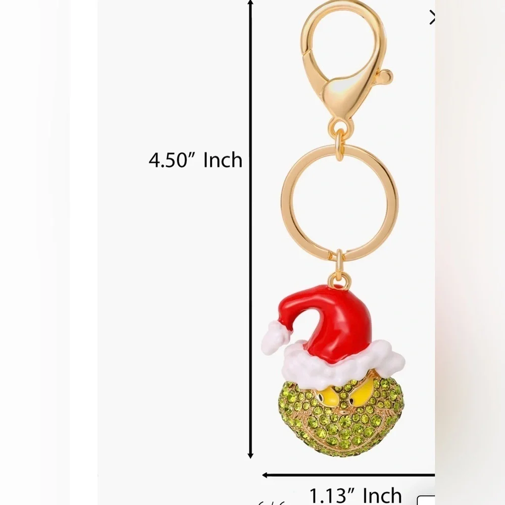 NWT Dr. Seuss The Grinch Crystal Key/Bag Charm